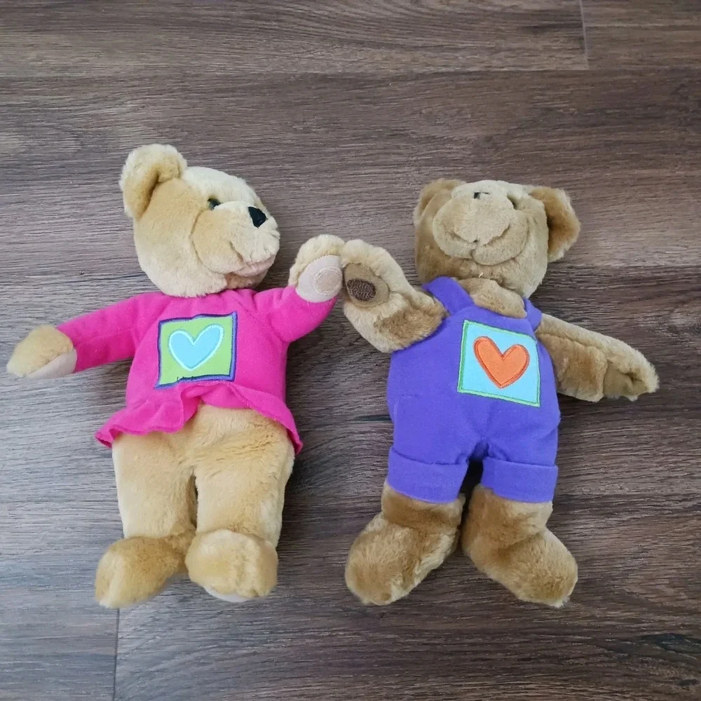 HALLMARK Kiss Kiss Bears Plush Hearts Love Stuffed Animal‎ Valentine Magnetic